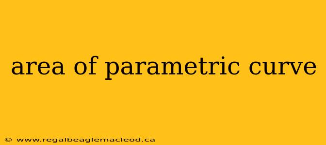 area of parametric curve