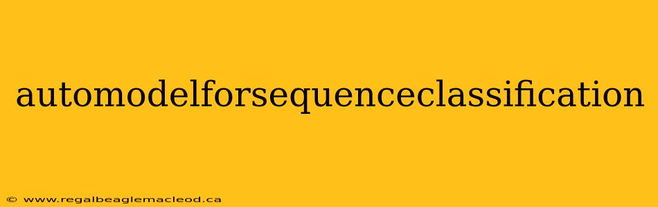 automodelforsequenceclassification