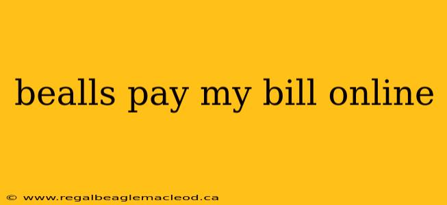 bealls pay my bill online