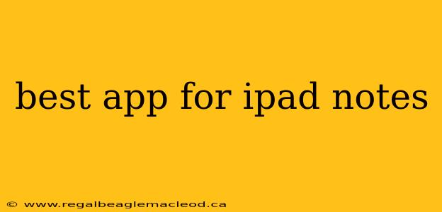 best app for ipad notes