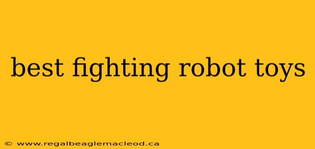best fighting robot toys