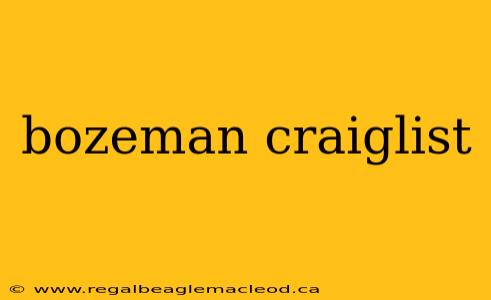 bozeman craiglist