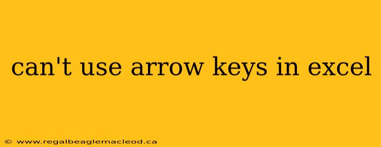 can't use arrow keys in excel