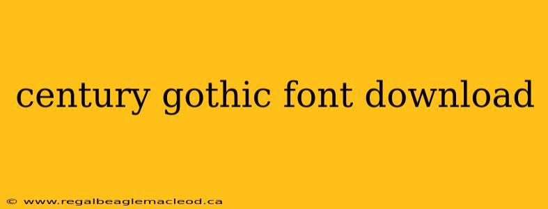 century gothic font download
