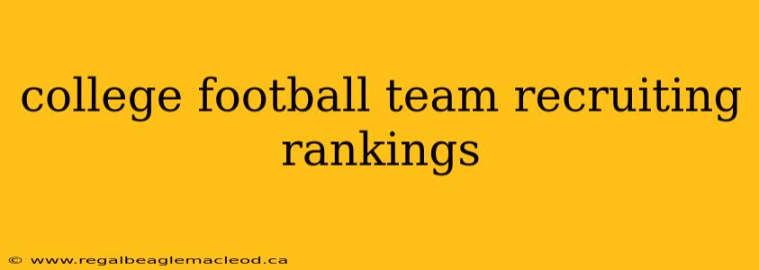 college football team recruiting rankings