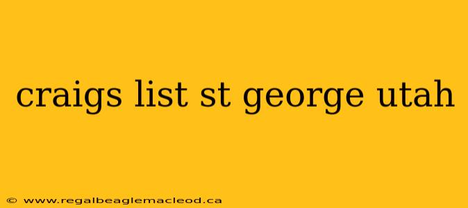 craigs list st george utah