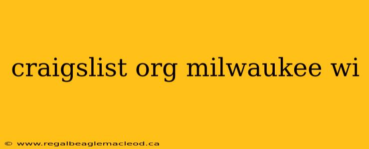 craigslist org milwaukee wi