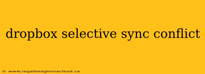dropbox selective sync conflict