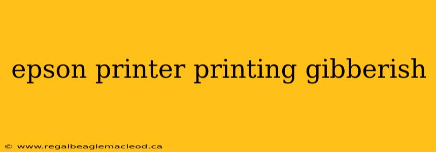 epson printer printing gibberish