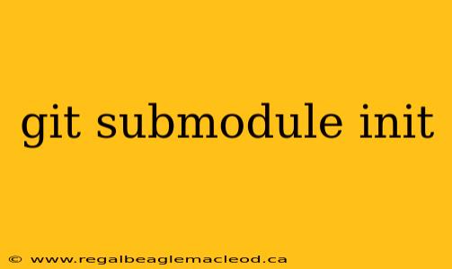 git submodule init