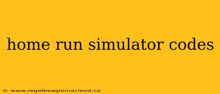 home run simulator codes