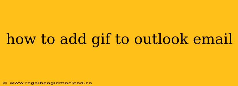 how to add gif to outlook email