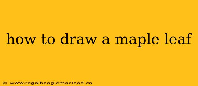 how to draw a maple leaf