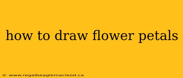 how to draw flower petals