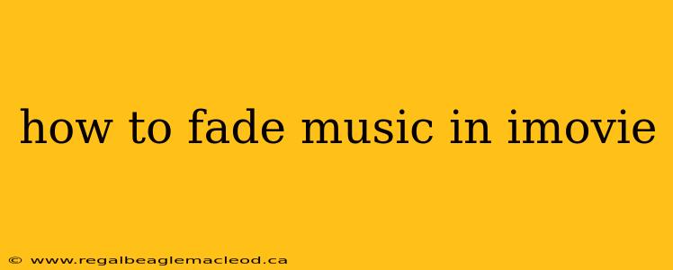 how to fade music in imovie