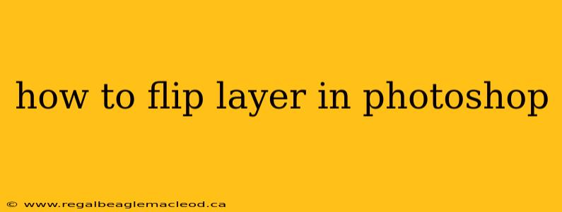how to flip layer in photoshop