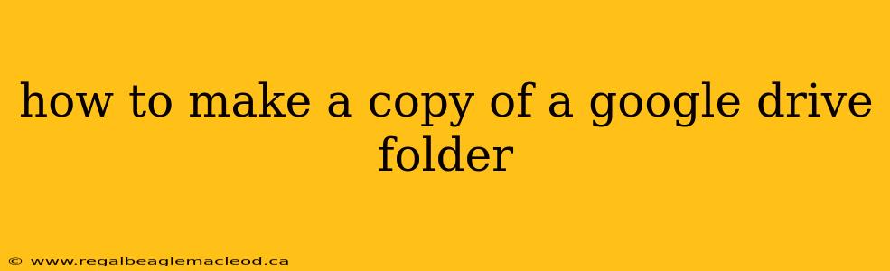 how to make a copy of a google drive folder