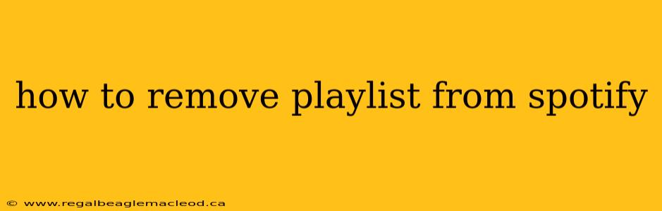how to remove playlist from spotify