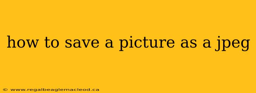 how to save a picture as a jpeg