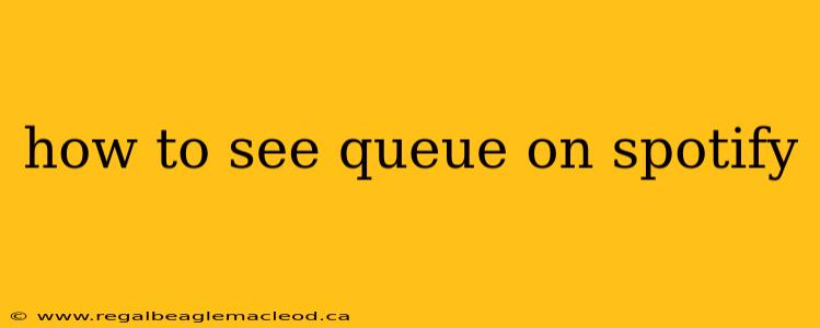 how to see queue on spotify