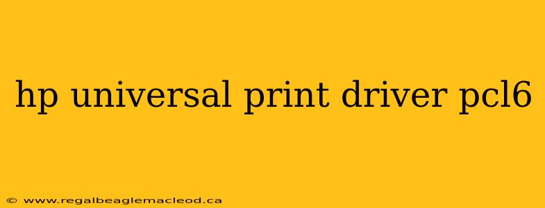 hp universal print driver pcl6