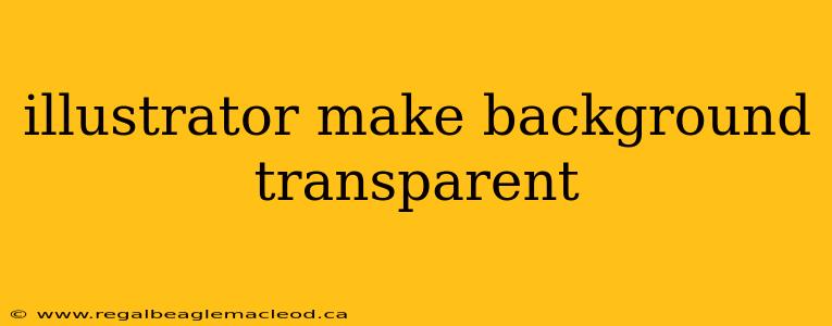 illustrator make background transparent