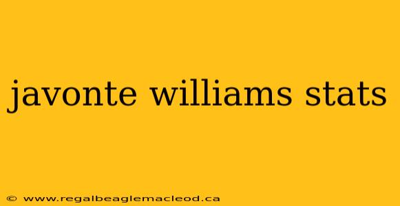 javonte williams stats