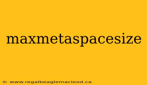 maxmetaspacesize