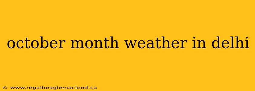 october month weather in delhi