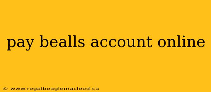 pay bealls account online