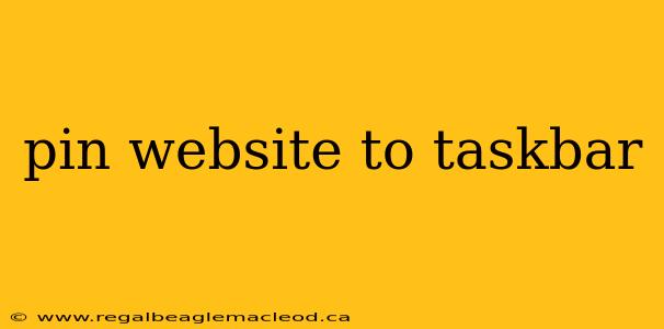 pin website to taskbar