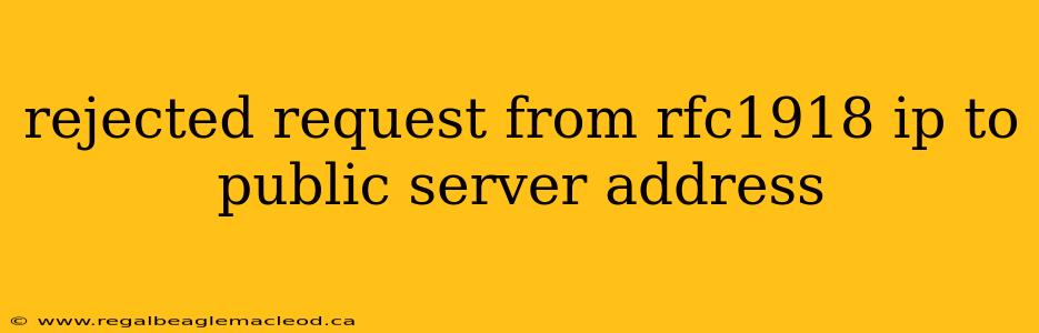 rejected request from rfc1918 ip to public server address