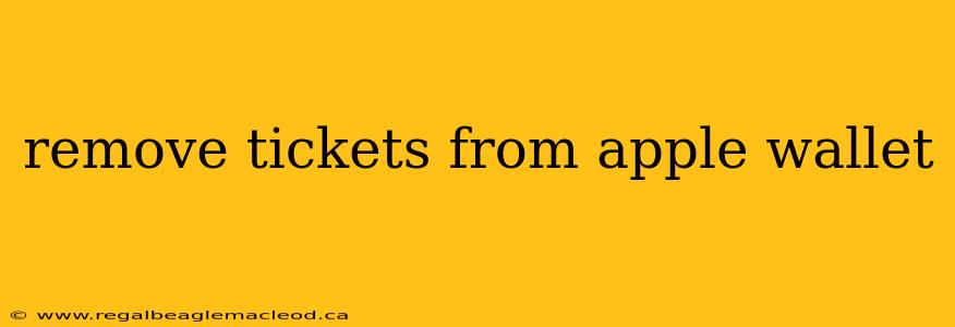 remove tickets from apple wallet