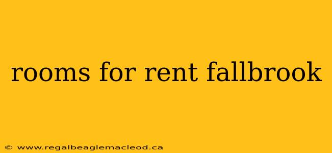 rooms for rent fallbrook