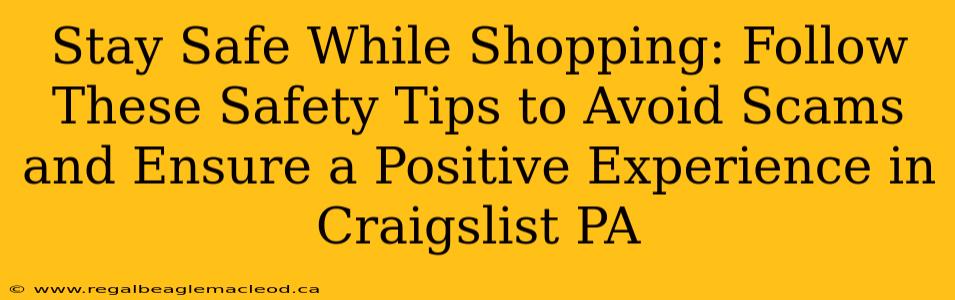 Stay Safe While Shopping: Follow These Safety Tips to Avoid Scams and Ensure a Positive Experience in Craigslist PA