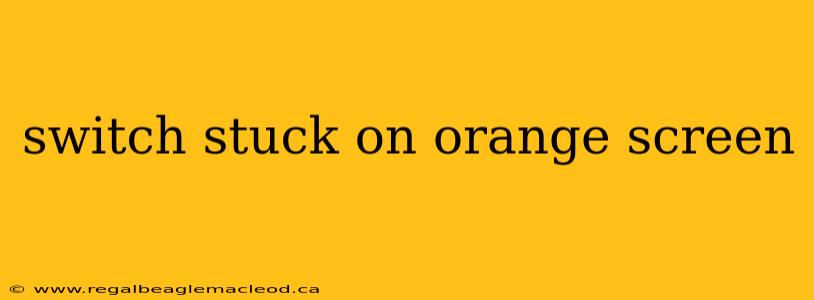 switch stuck on orange screen