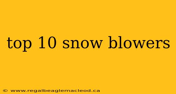 top 10 snow blowers