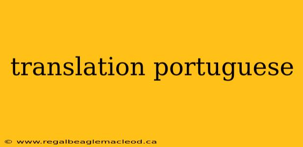 translation portuguese