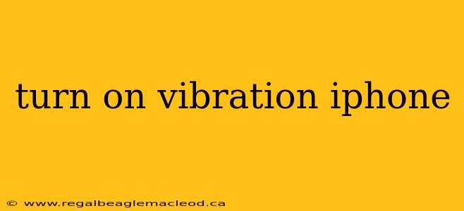 turn on vibration iphone