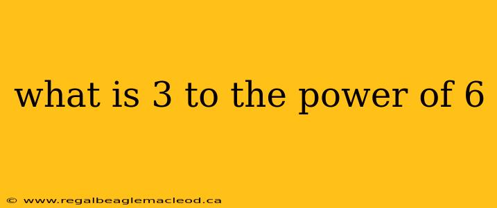 what is 3 to the power of 6
