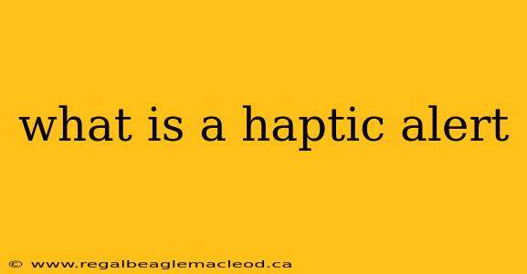 what is a haptic alert