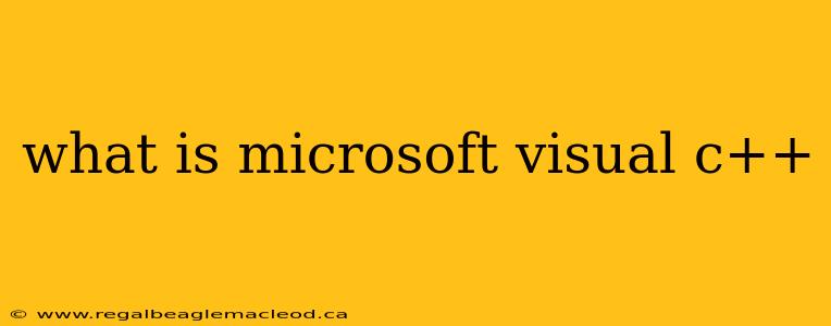 what is microsoft visual c++