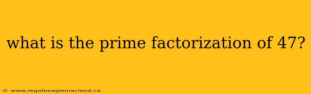 what is the prime factorization of 47?