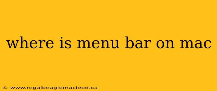 where is menu bar on mac