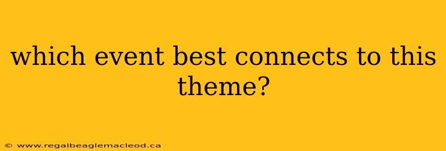 which event best connects to this theme?
