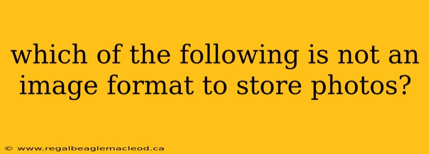 which of the following is not an image format to store photos?