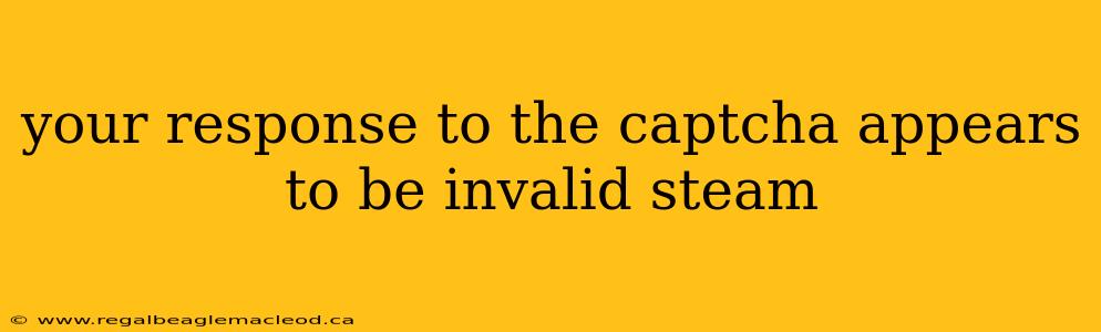 your response to the captcha appears to be invalid steam